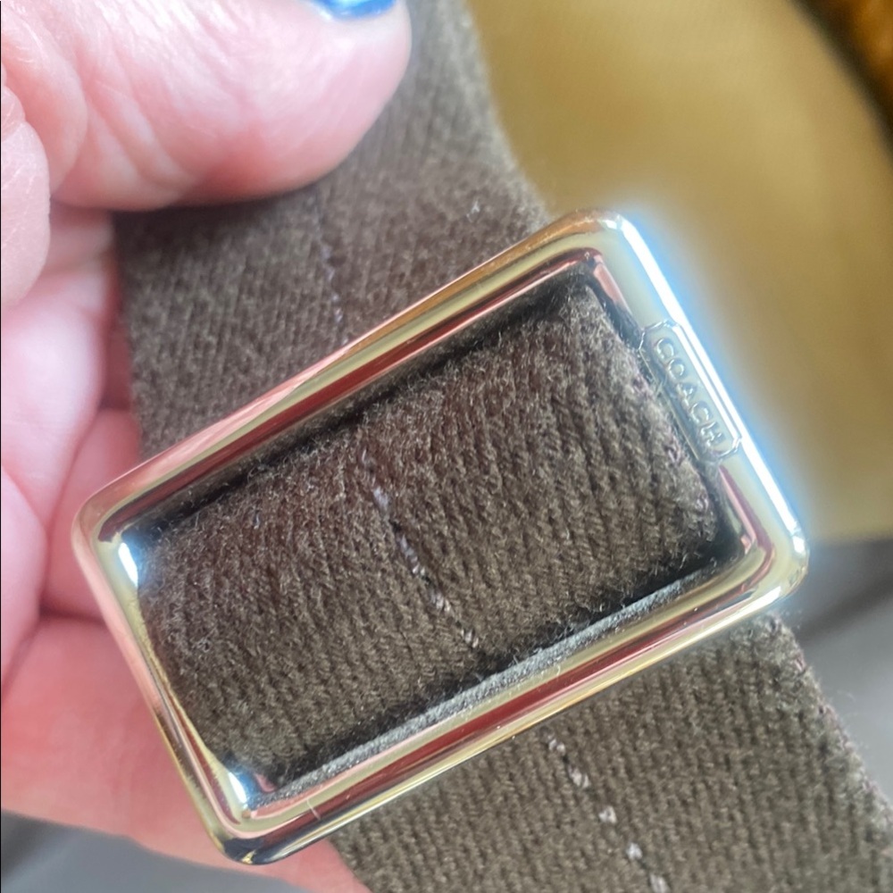 Coach Brown Messenger Bag with Woven Trim - Picture 9 of 12